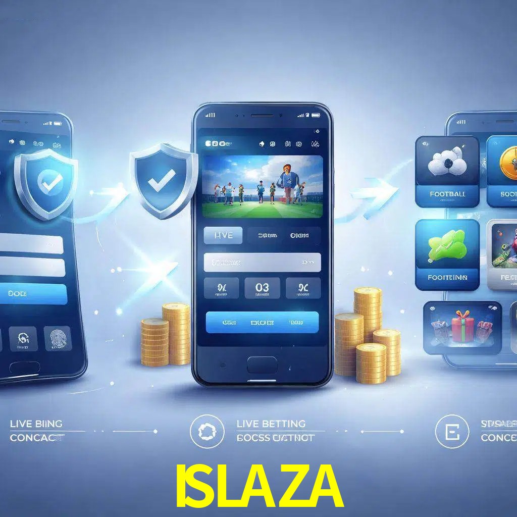 Pasos de acceso a la app ISLAZA en pantalla de teléfono móvil